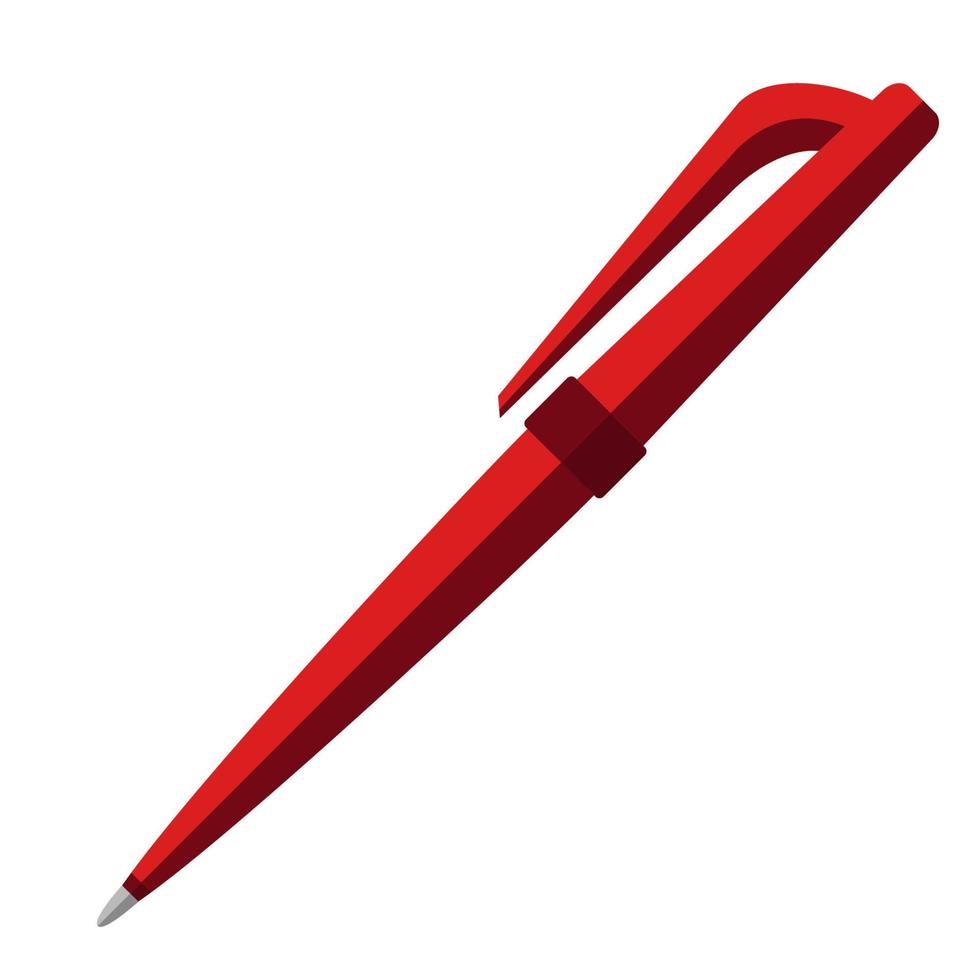 objeto de vector de dibujos animados de pluma roja