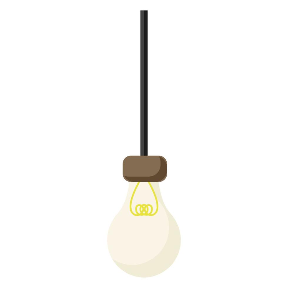 hanging light bulb vector