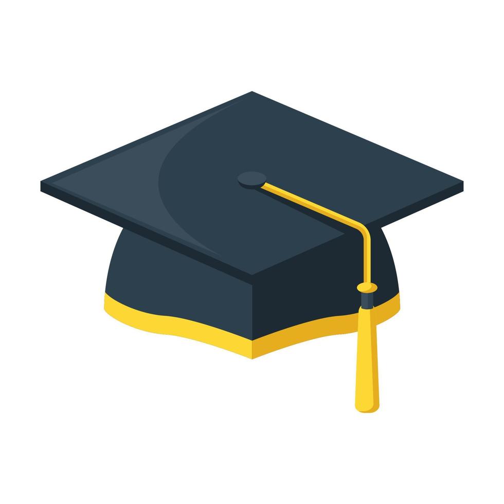 graduation bachelor cap vector