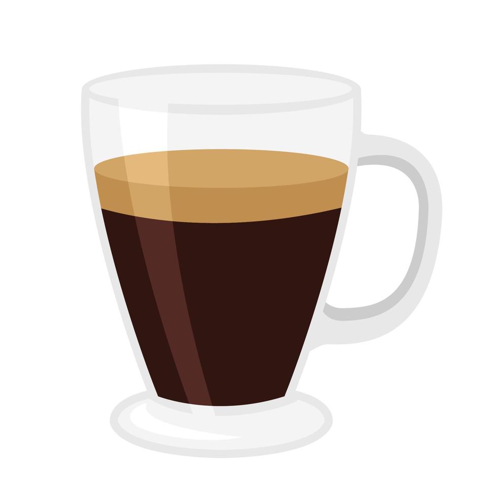 transparent glass coffee cup vector