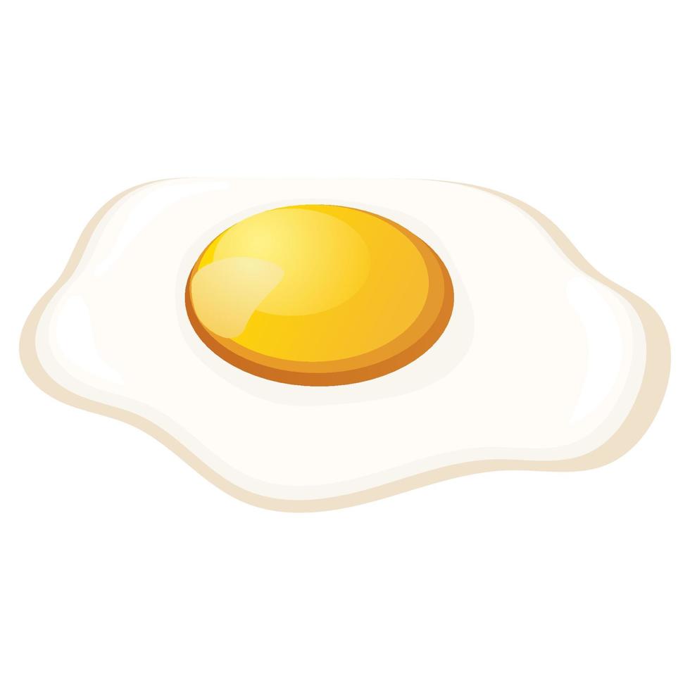 fried egg cartoon vector object