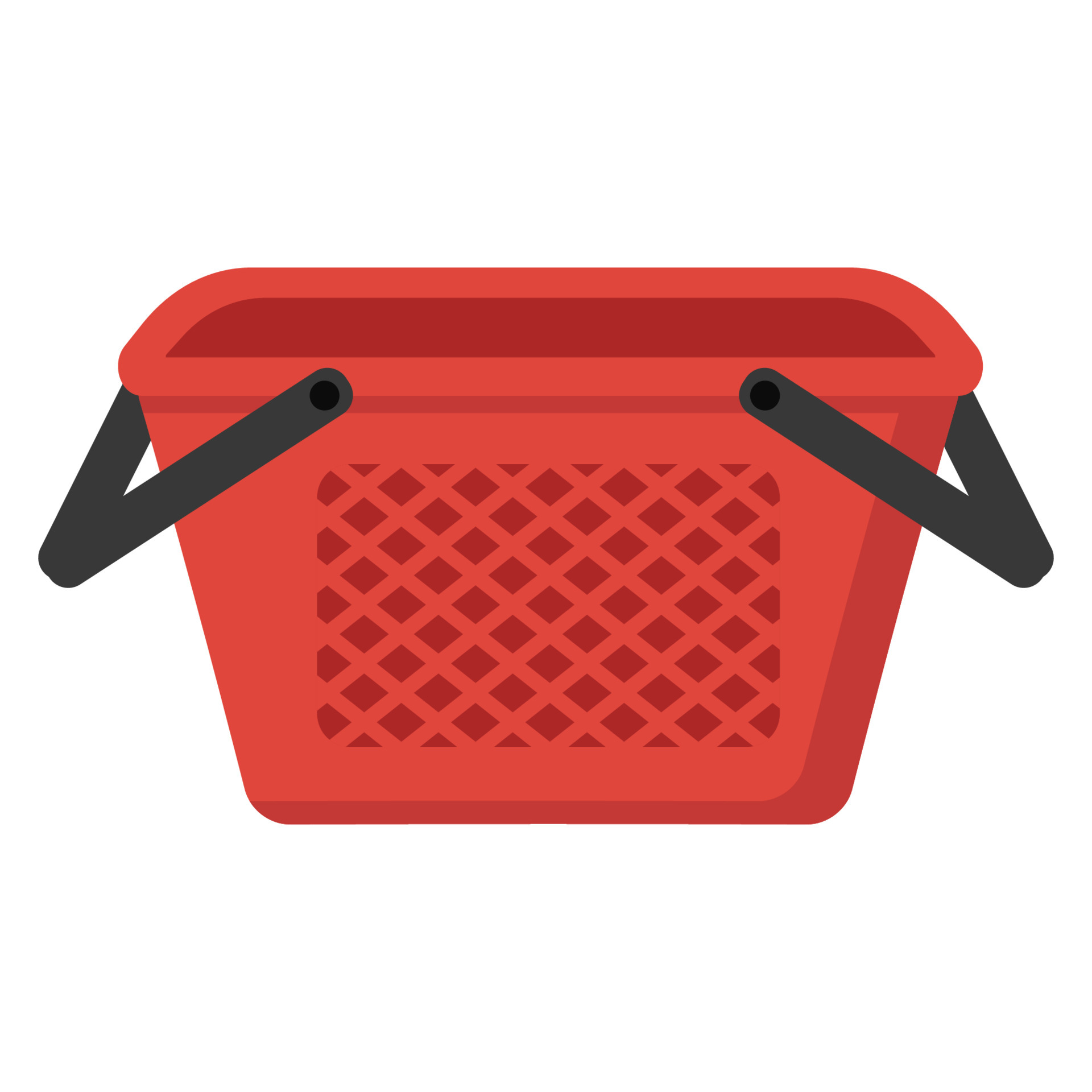 plastic red basket 4557830 Vector Art at Vecteezy