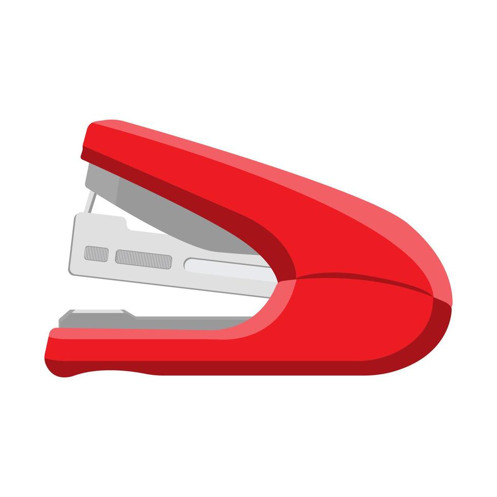 stationery red stapler vector