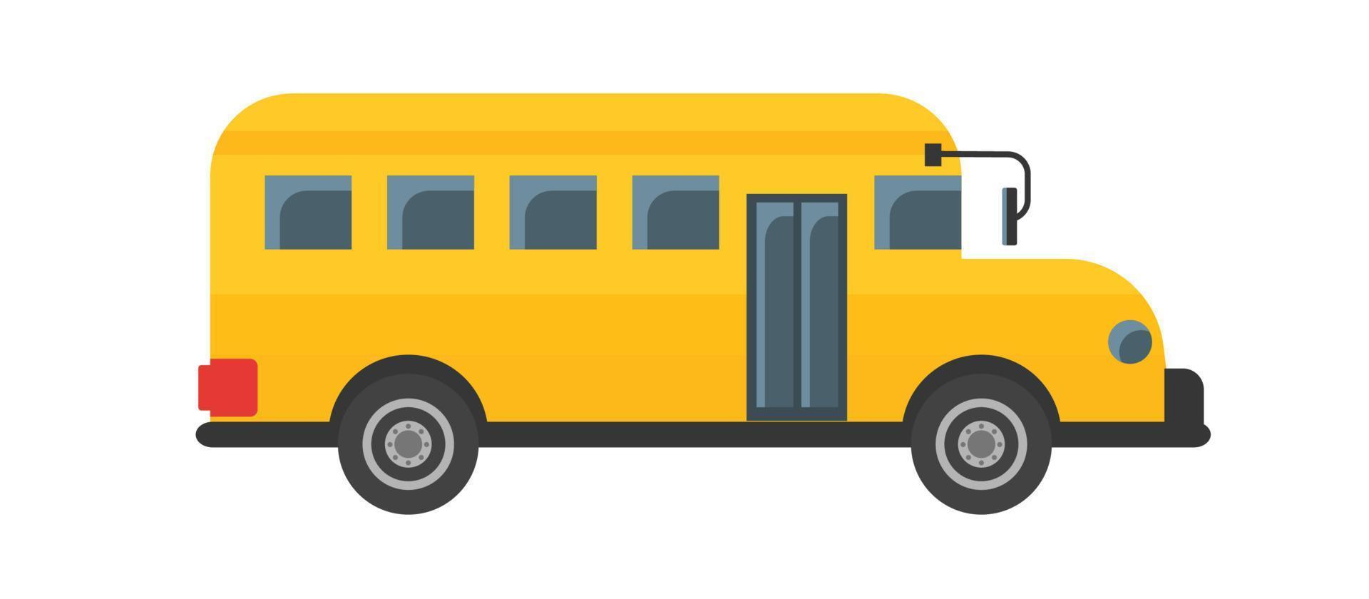 autobús escolar amarillo vector