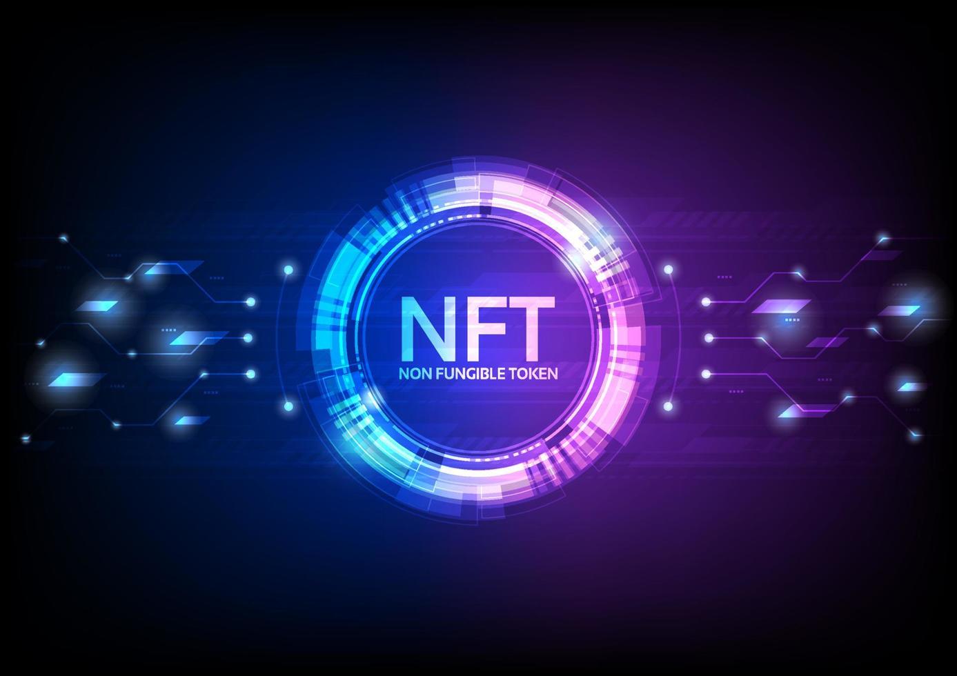 NFT digital circle vector