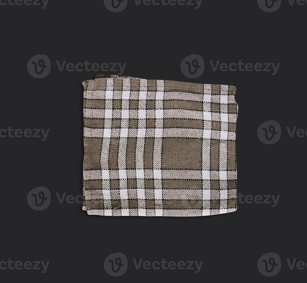 Top up view napkin isolated on dark background. suitable for your design element. photo