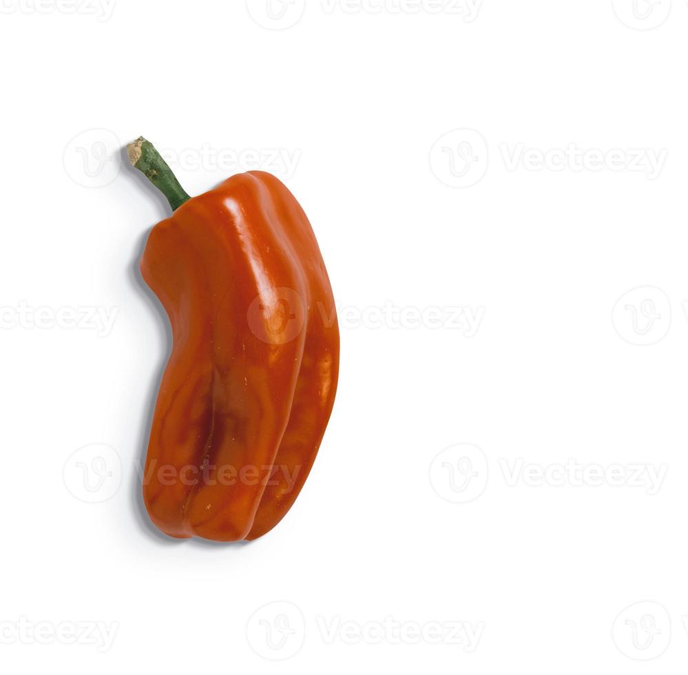 Red bell peppers isolated on a white background. fit for your food design element. photo