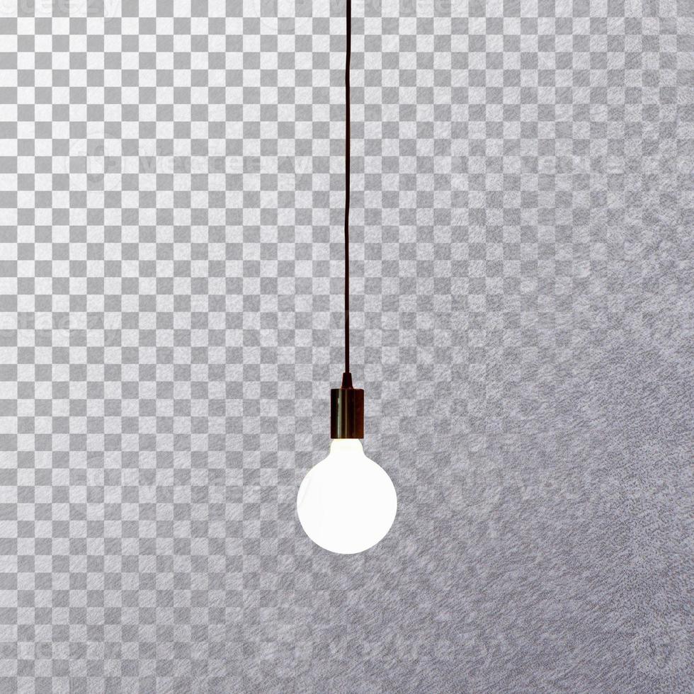 Side view retro light bulb isolated photo