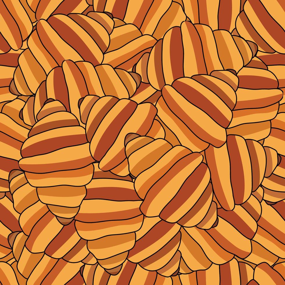 Croissant Seamless Background vector