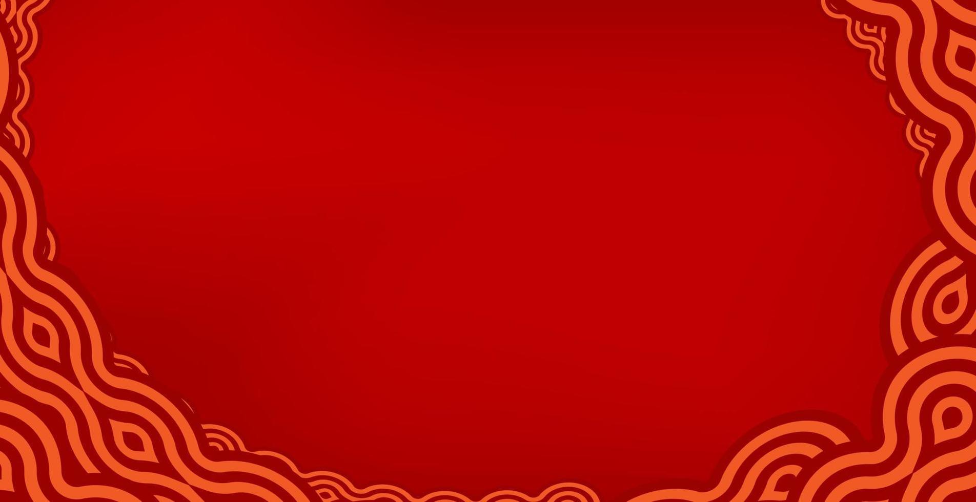 Chinese auspicious frame background with space for design vector