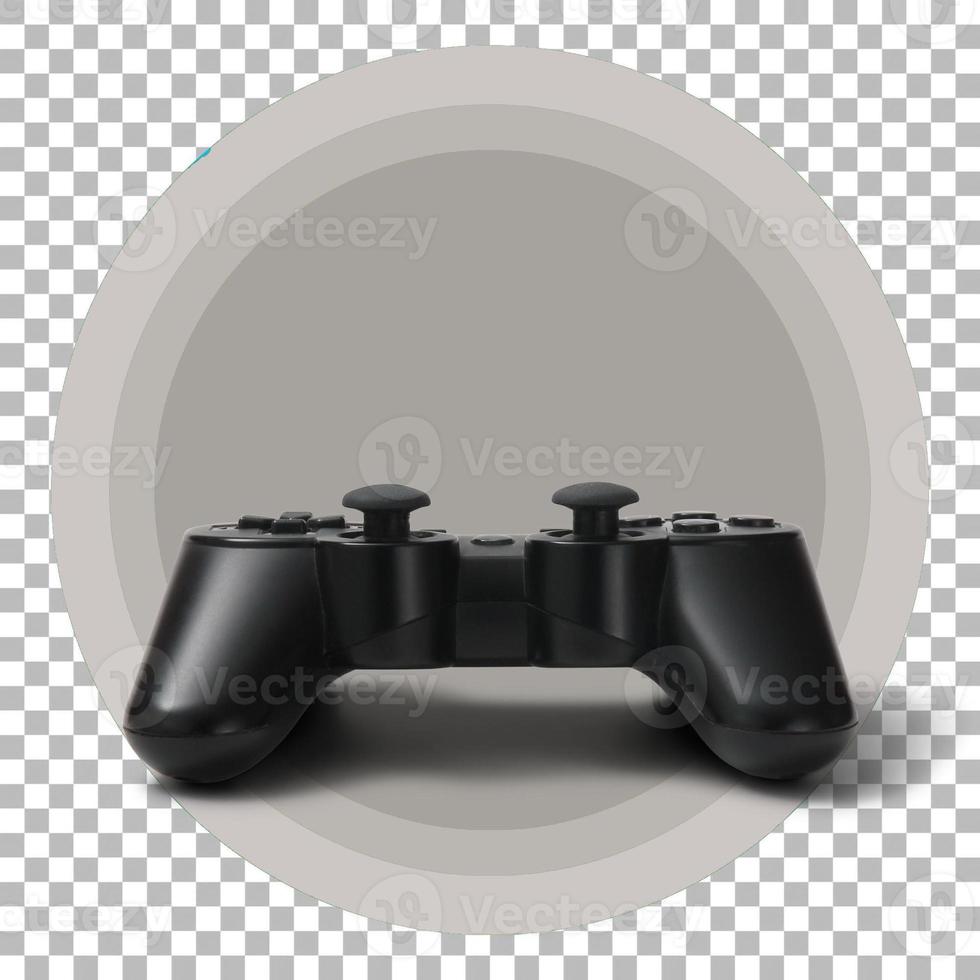 Black joystick on transparent background. photo