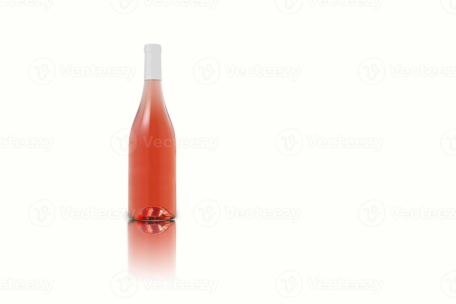 Isolated various of wine bottle on white background, fit for your design element.3D rendering. photo