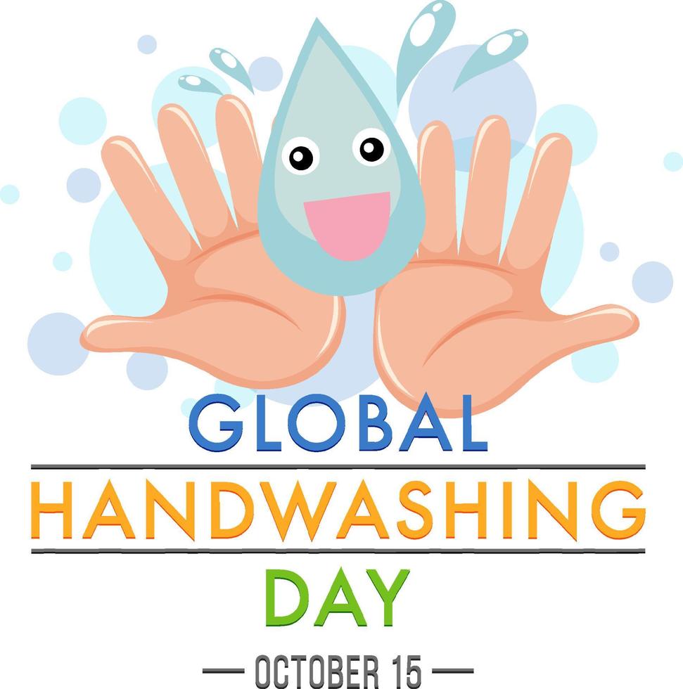 Global Handwashing Day Banner Design vector