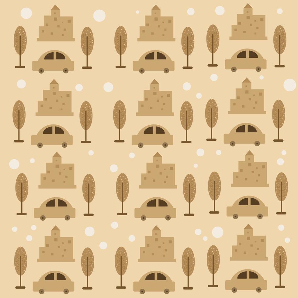 Building vector graphics, cars and trees