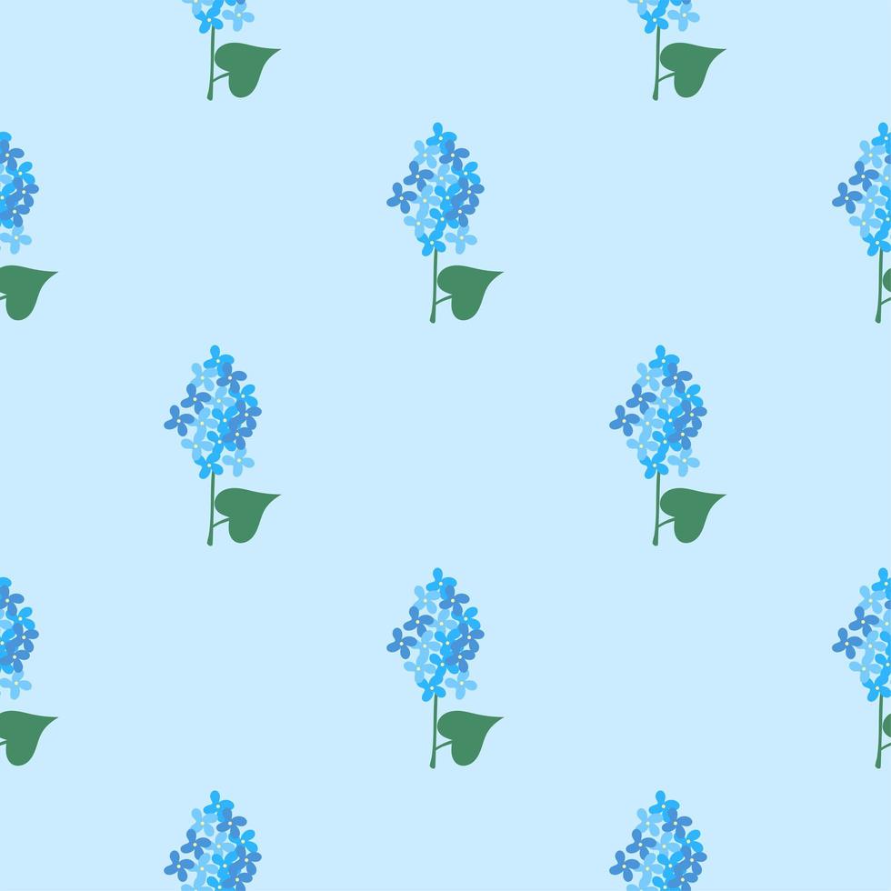 vector de fondo sin fisuras con flores lilas. patrón de primavera simple