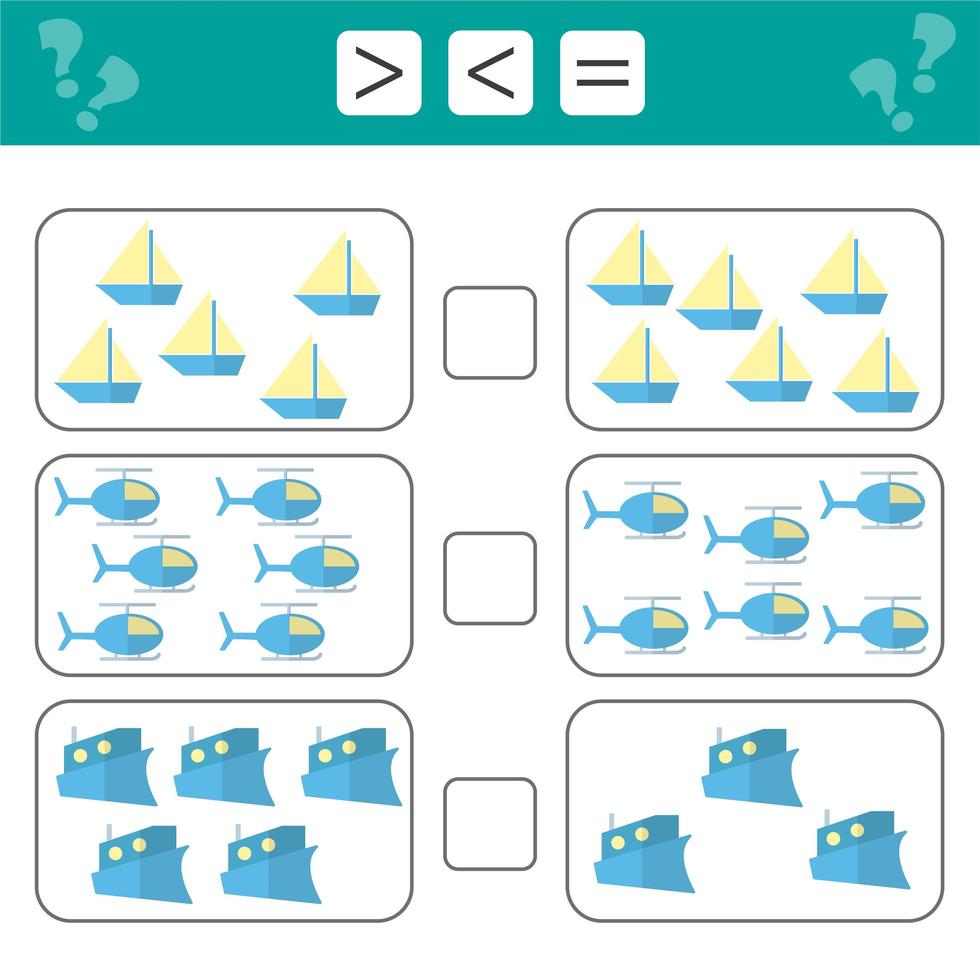 Counting Game for Preschool Children. Educational a mathematical game. vector