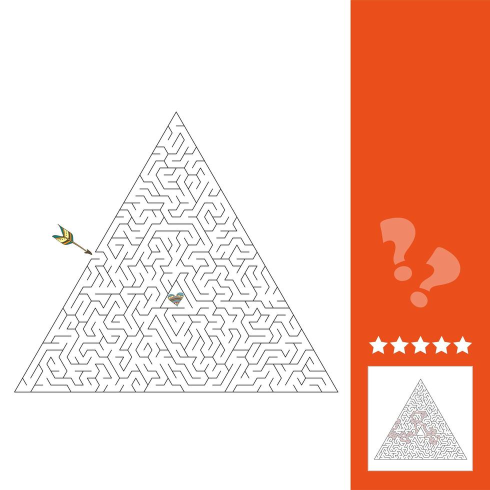Maze puzzle game for St. Valentine Day vector