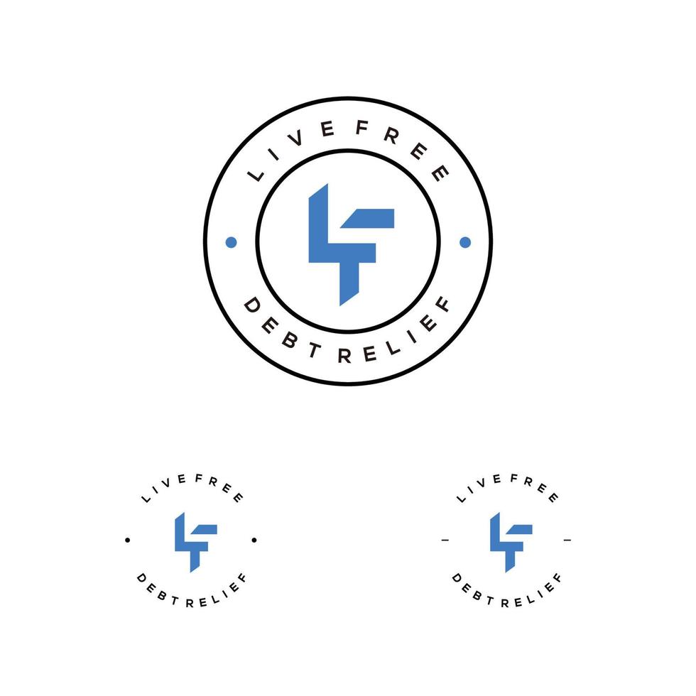 moderno y sofisticado y profesional logotipo de las iniciales de lf vector