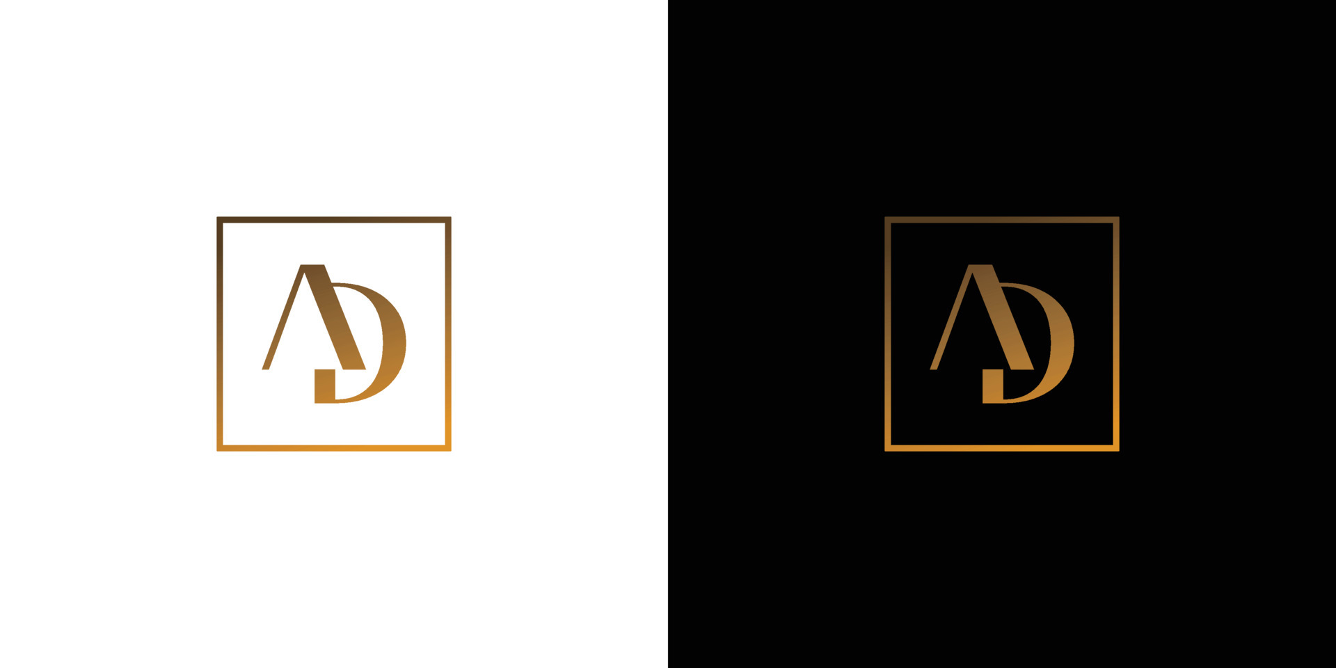 The initials logo letter AD is elegant and luxurious design 4559675