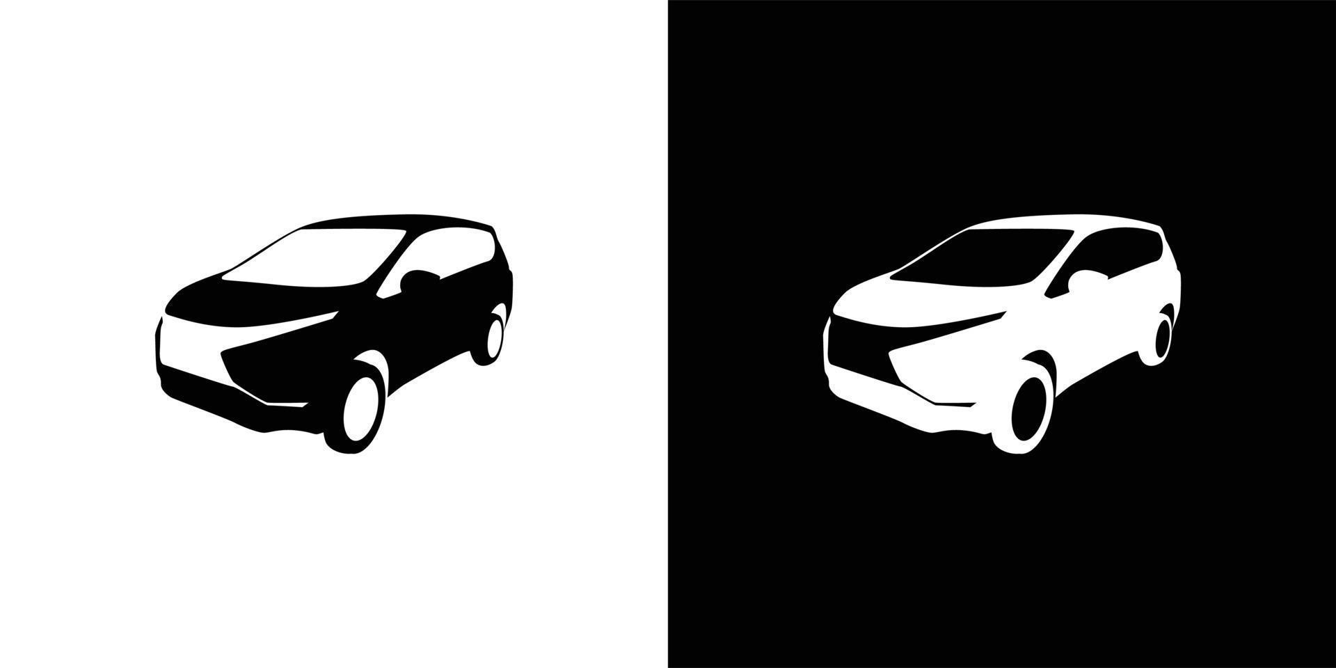 diseño de ilustración de coche familiar simple vector