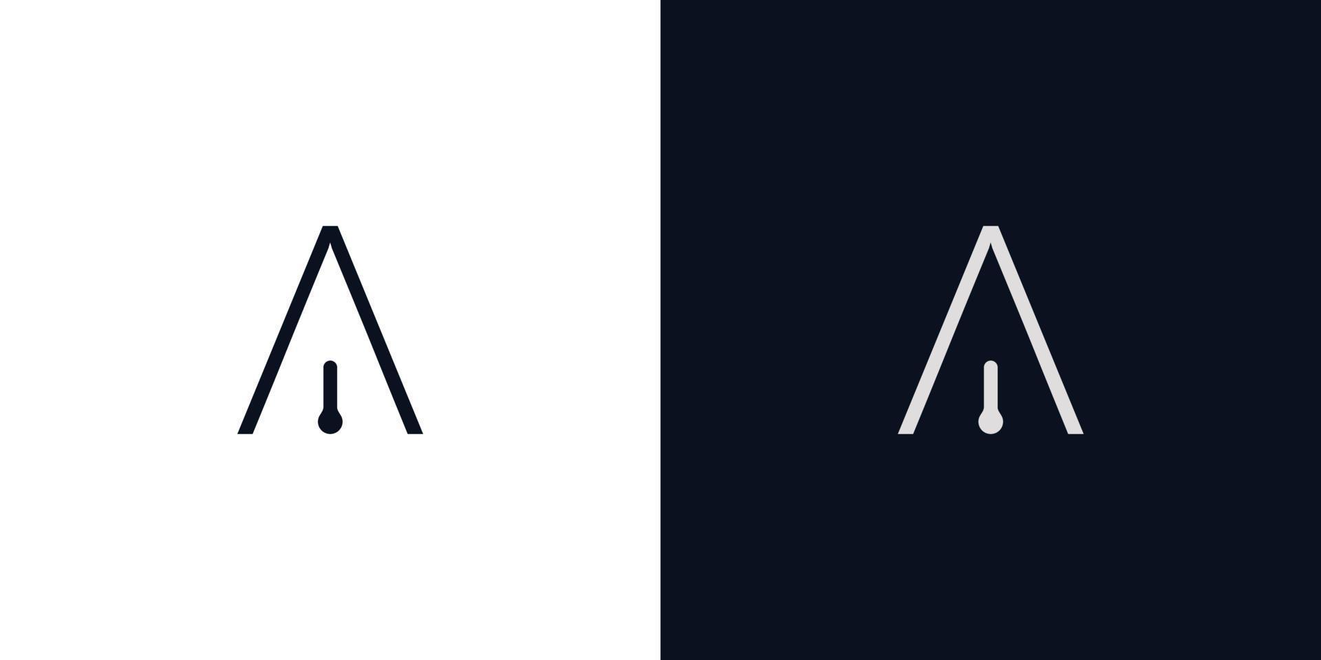 combinación de diseño de logotipo de iniciales letra ay bolígrafo vector