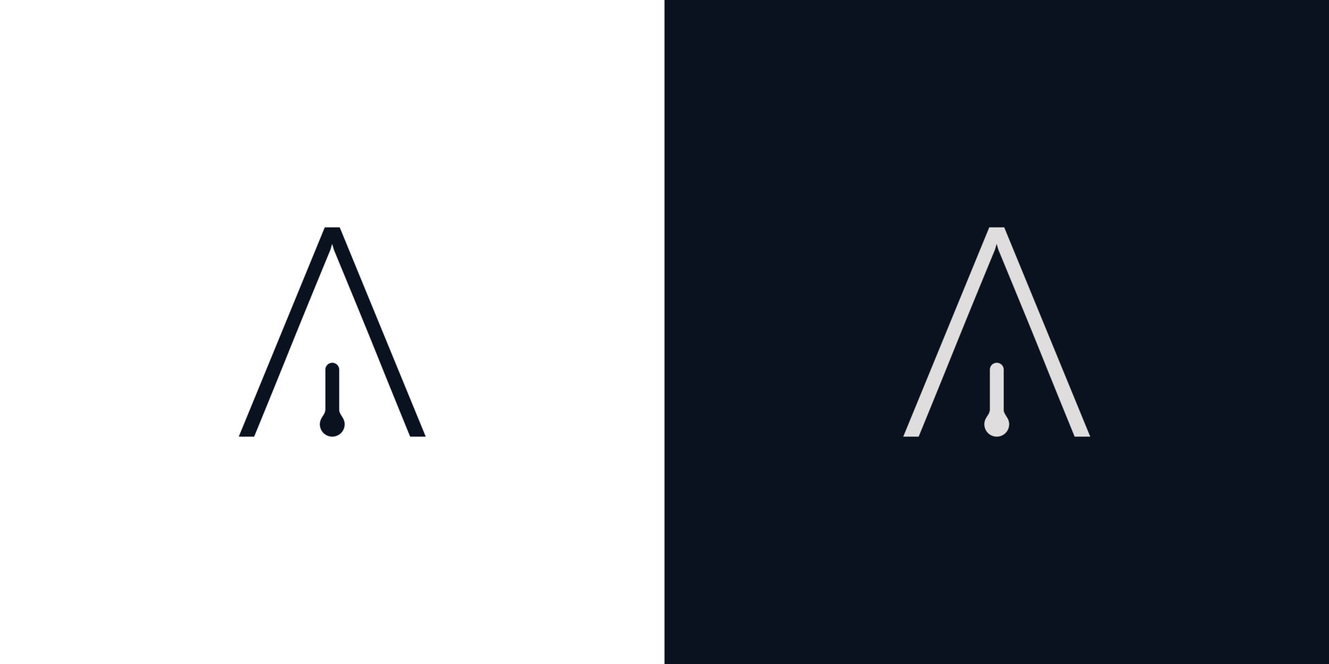Logo design combination of initials letter A and pen 4559692 Vector Art