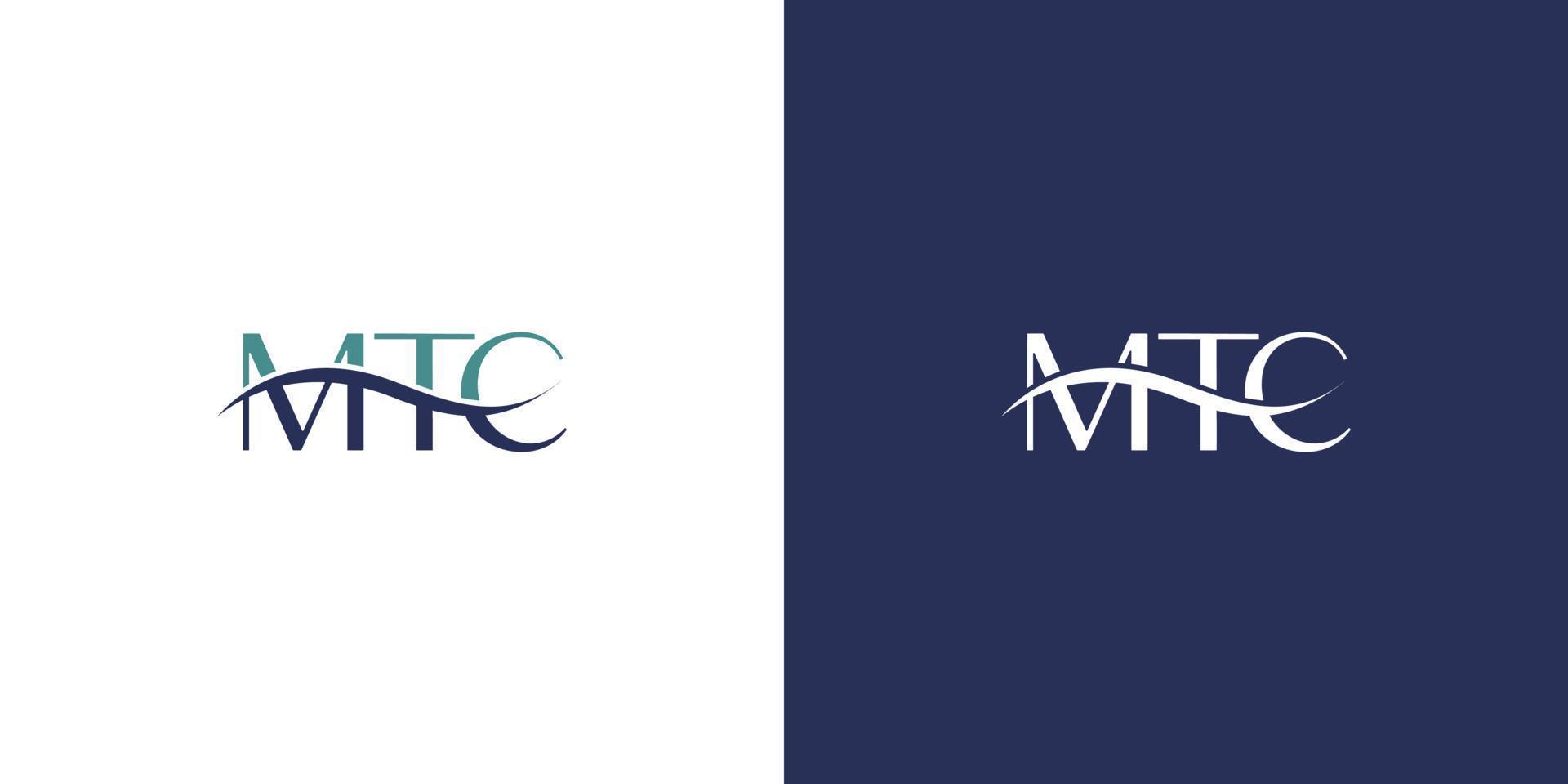Modern and elegant MTC letter initial logo design vector