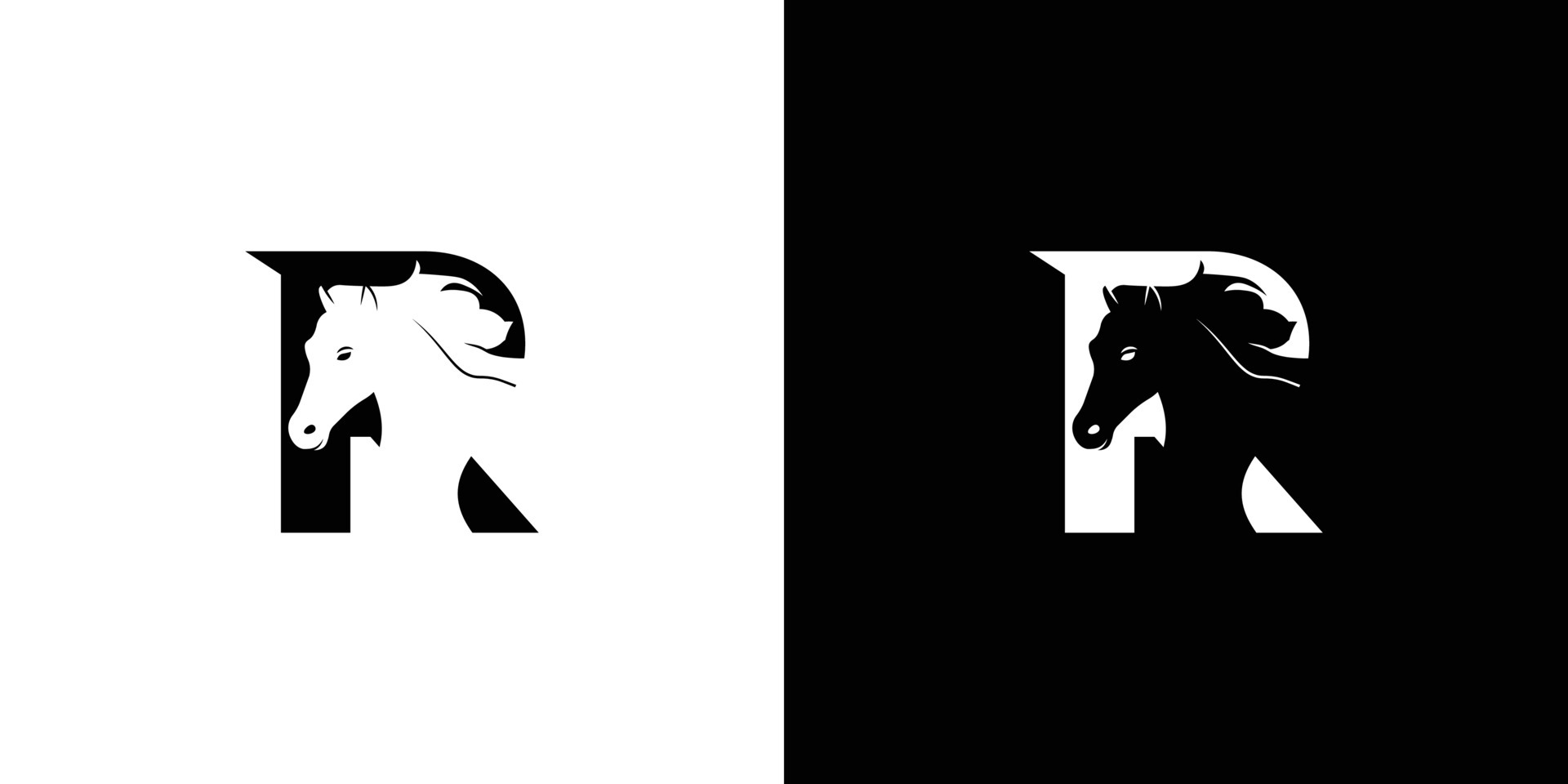 El Dise O Del Logotipo Con La Letra Inicial R Combinado Con El S Mbolo Logo Design With The Initial Letter R Combined With The Symbol Of A Horse Is Modern And Professional Free Vector