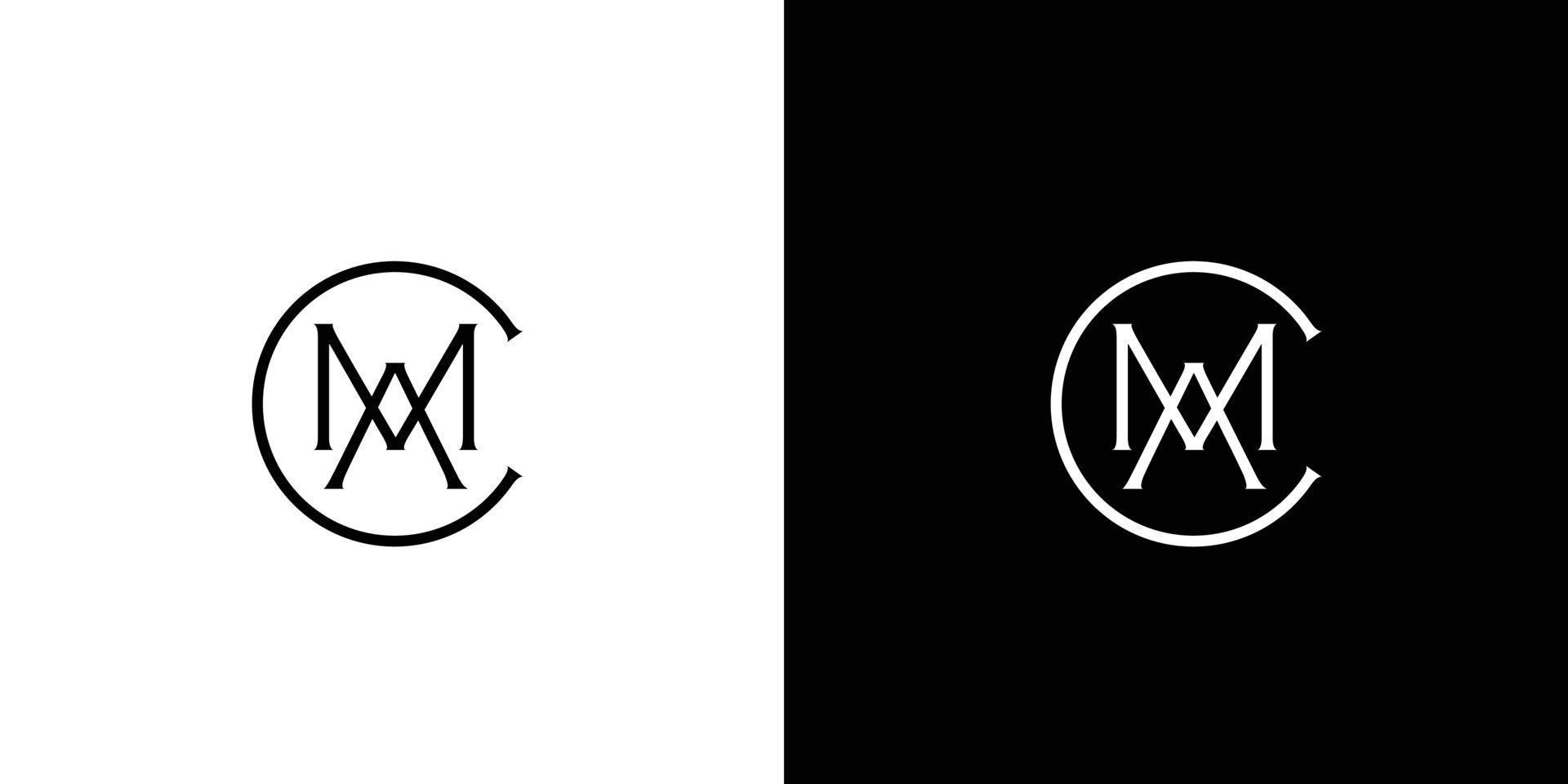 Modern and sophisticated CMA letter initials logo design vector