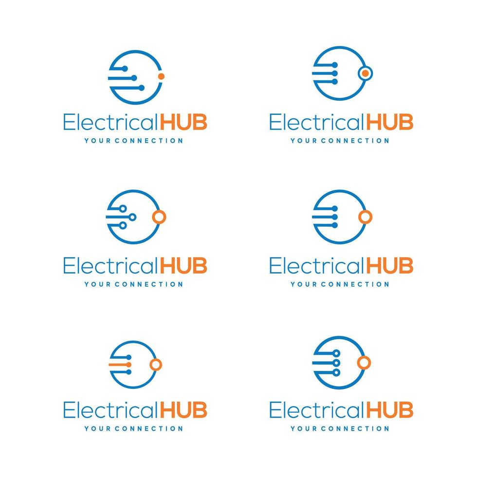 diseño de logotipo de empresa eléctrica moderno y único 20 vector