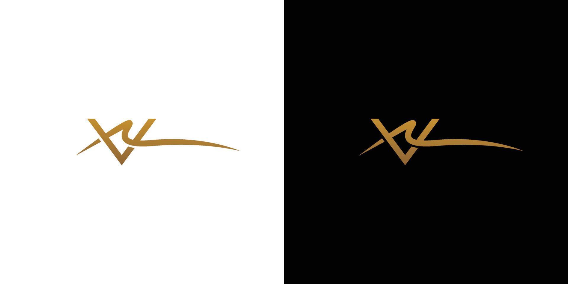 Modern and elegant VR  initials logo design vector