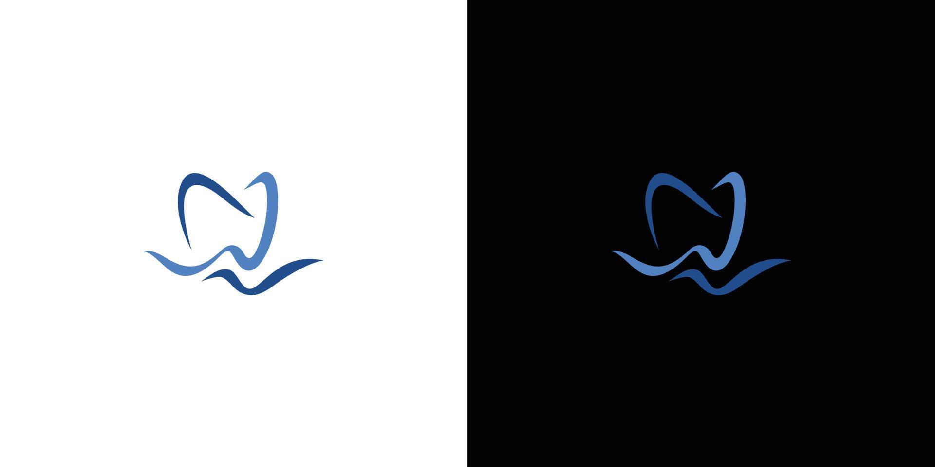 Modern and professional dental logo design suitable for dentist business 1 vector