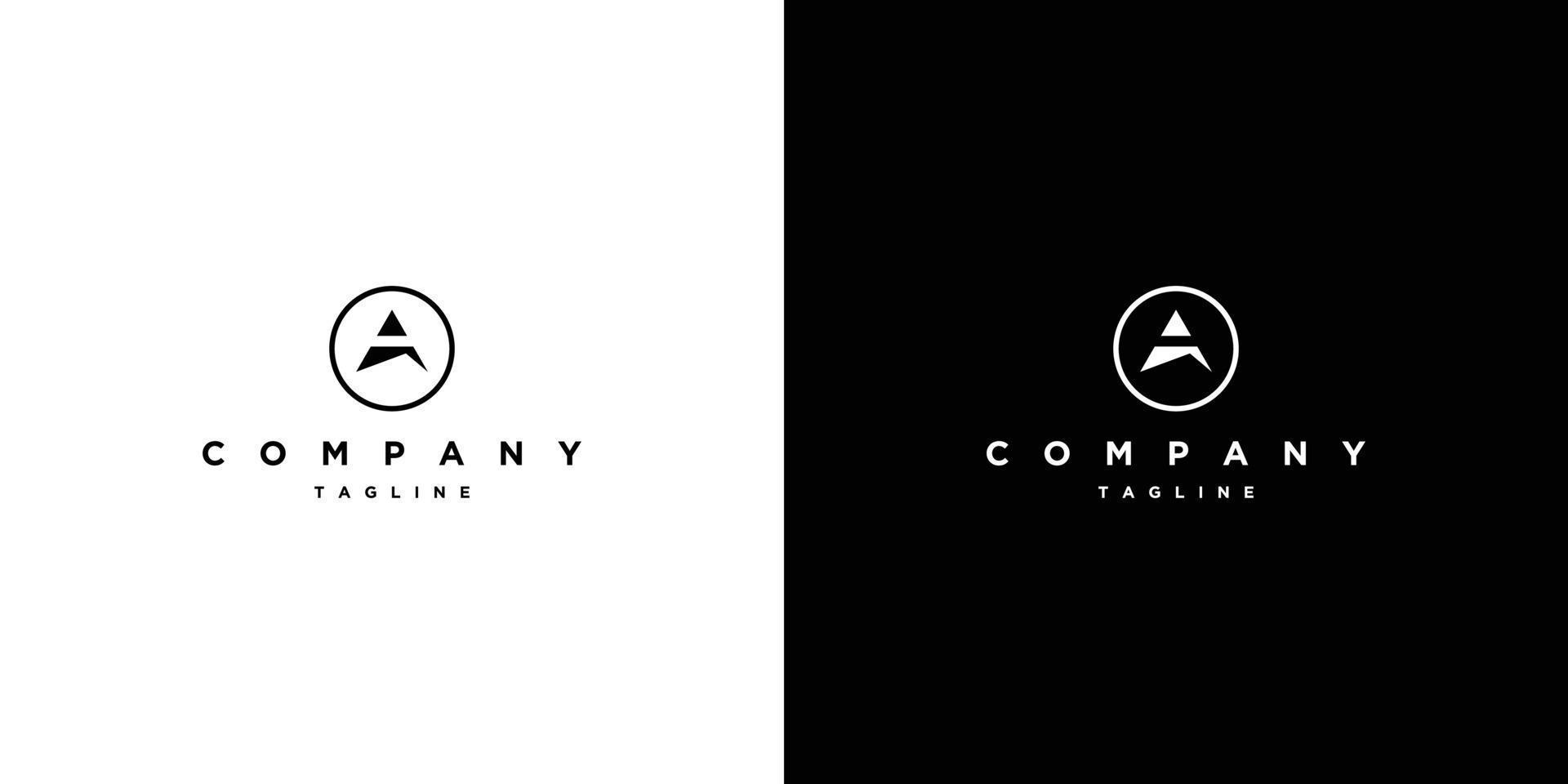 moderno y sofisticado diseño de logotipo de iniciales de letra a vector