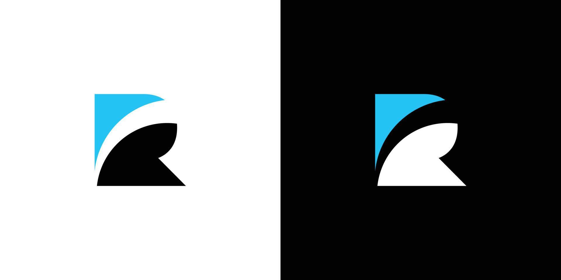 Modern and elegant R logo design vector