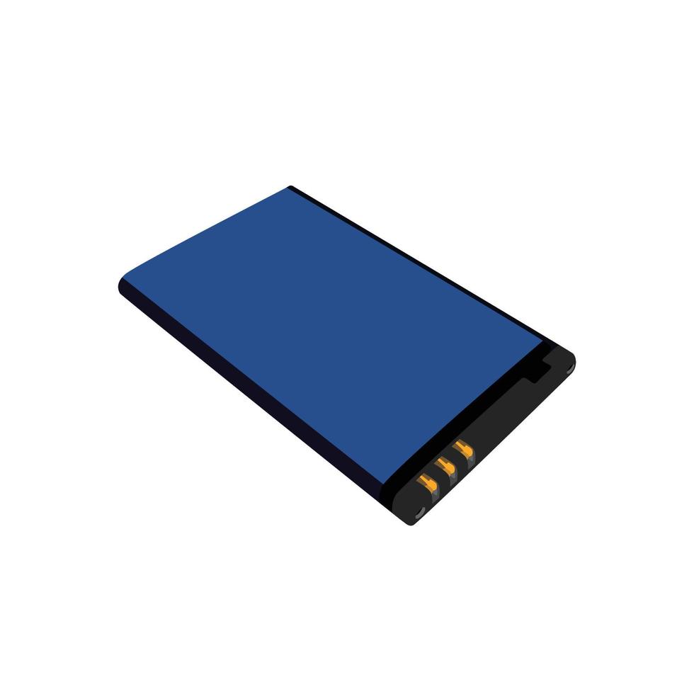 Illustration of classic cellphone battery baterai vector