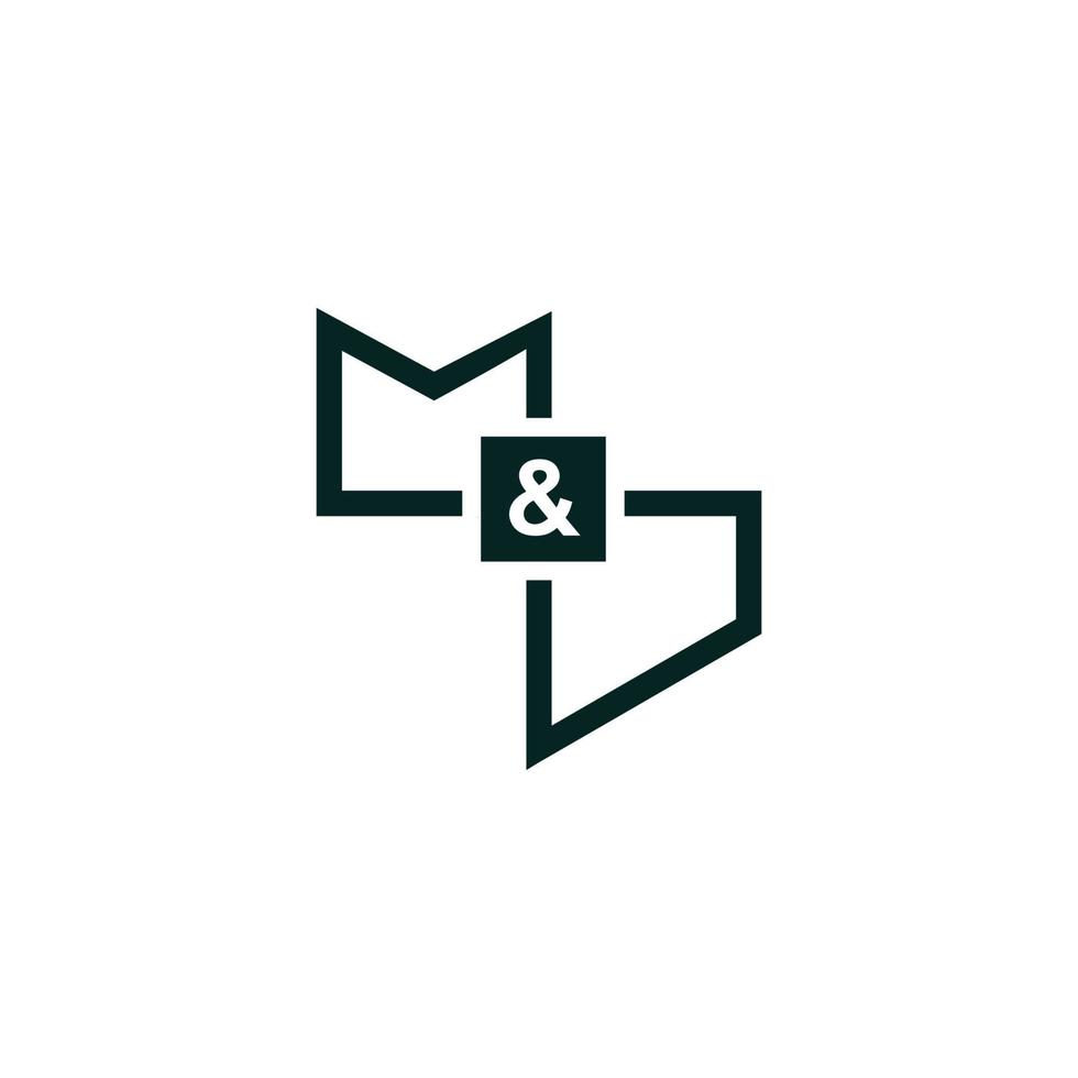 A modern and sophisticated initials M and J logo design 5 vector