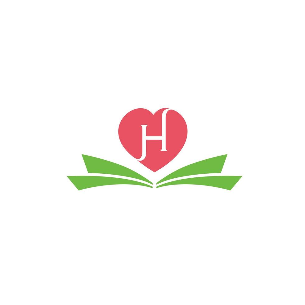 Cool and modern logo initials H for education vector