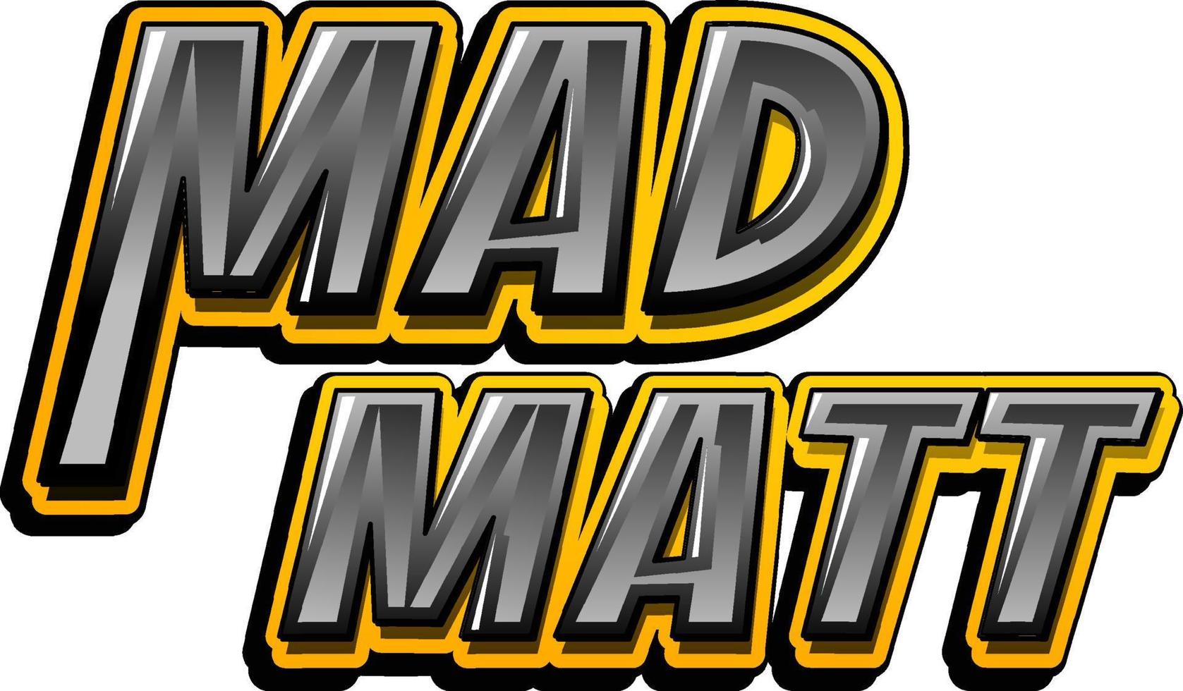 Mad Matt logo text design vector