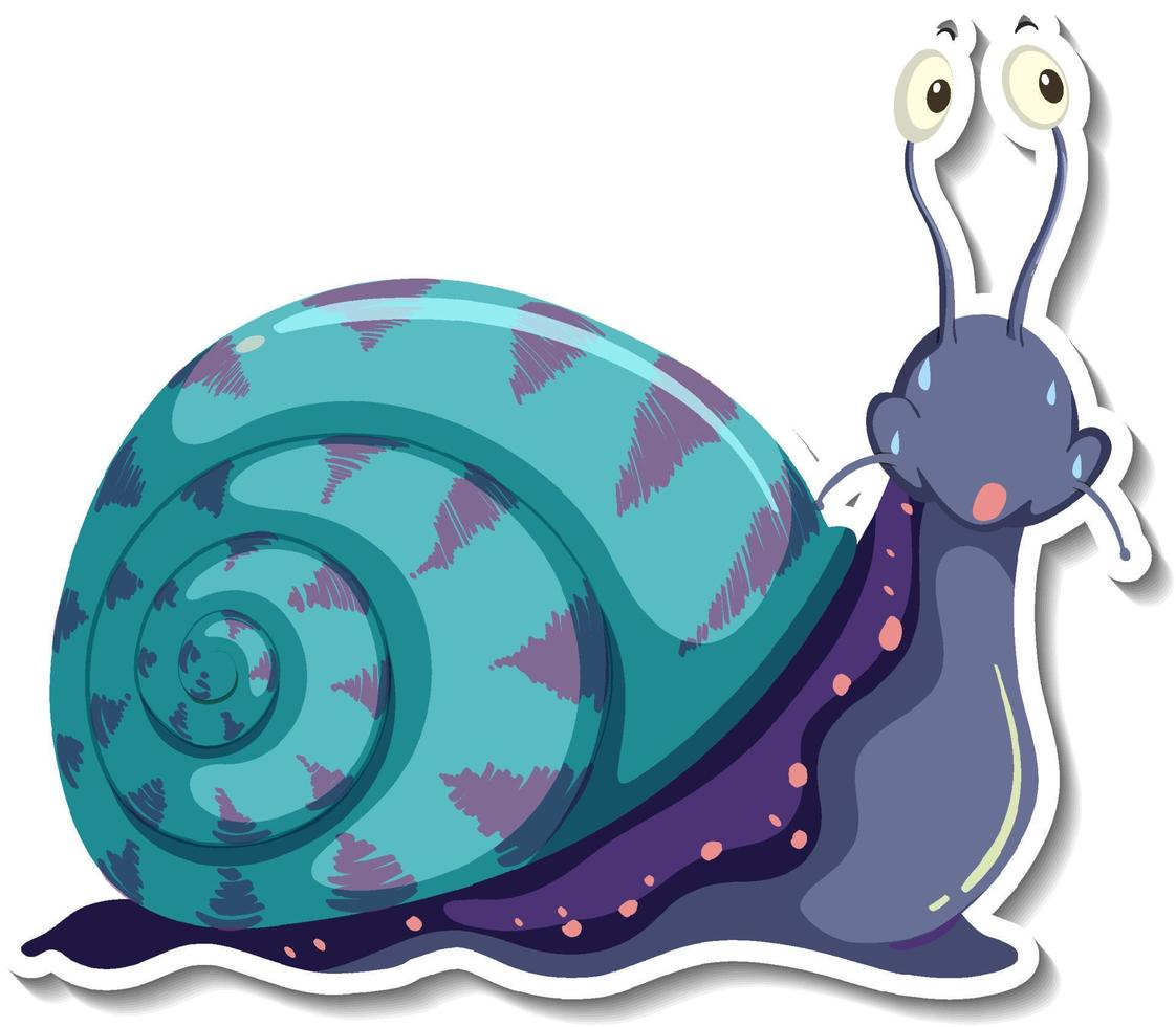 A snail animal cartoon sticker vector