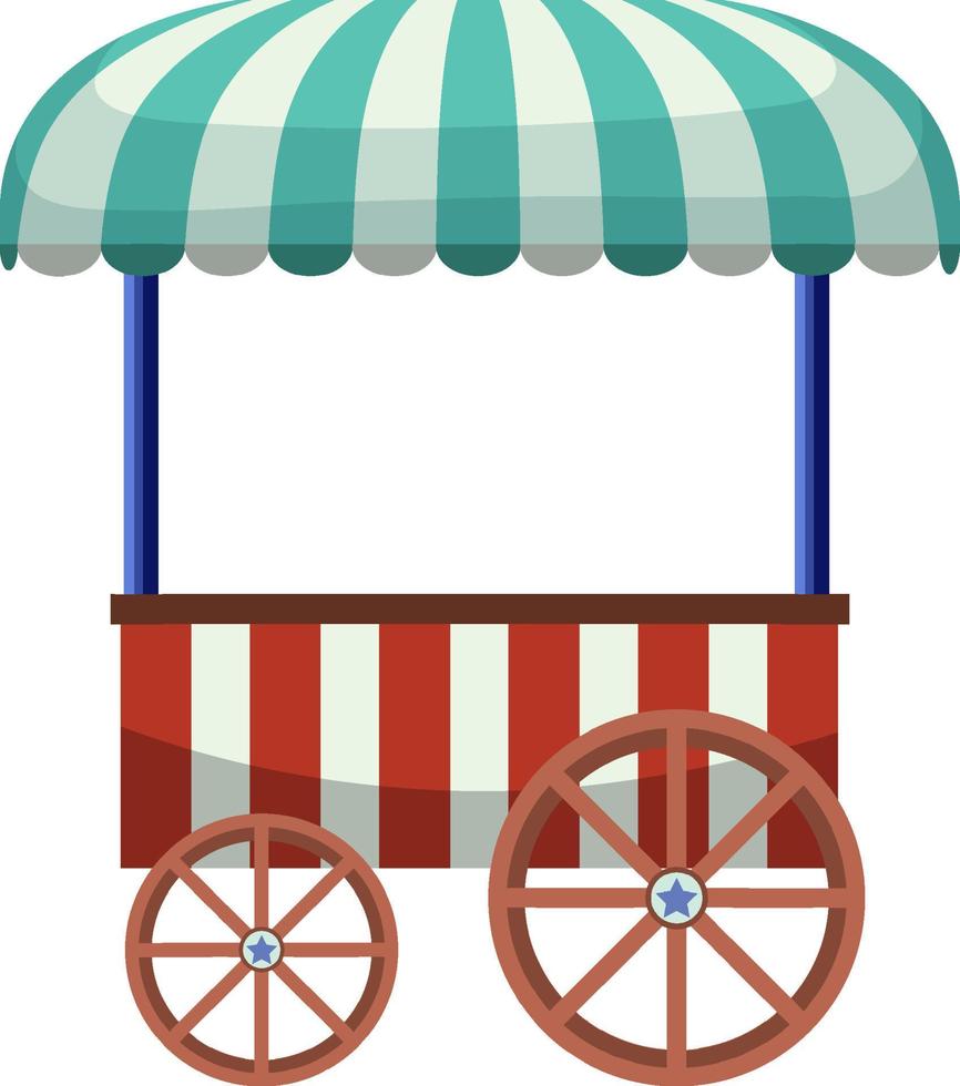 Amusement park trolley with striped roof vector