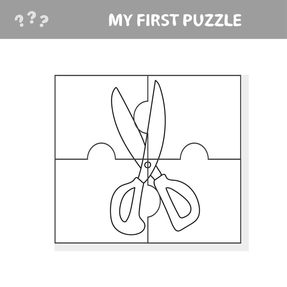 A vector illustration of puzzle for prescholl kids - my first puzzle