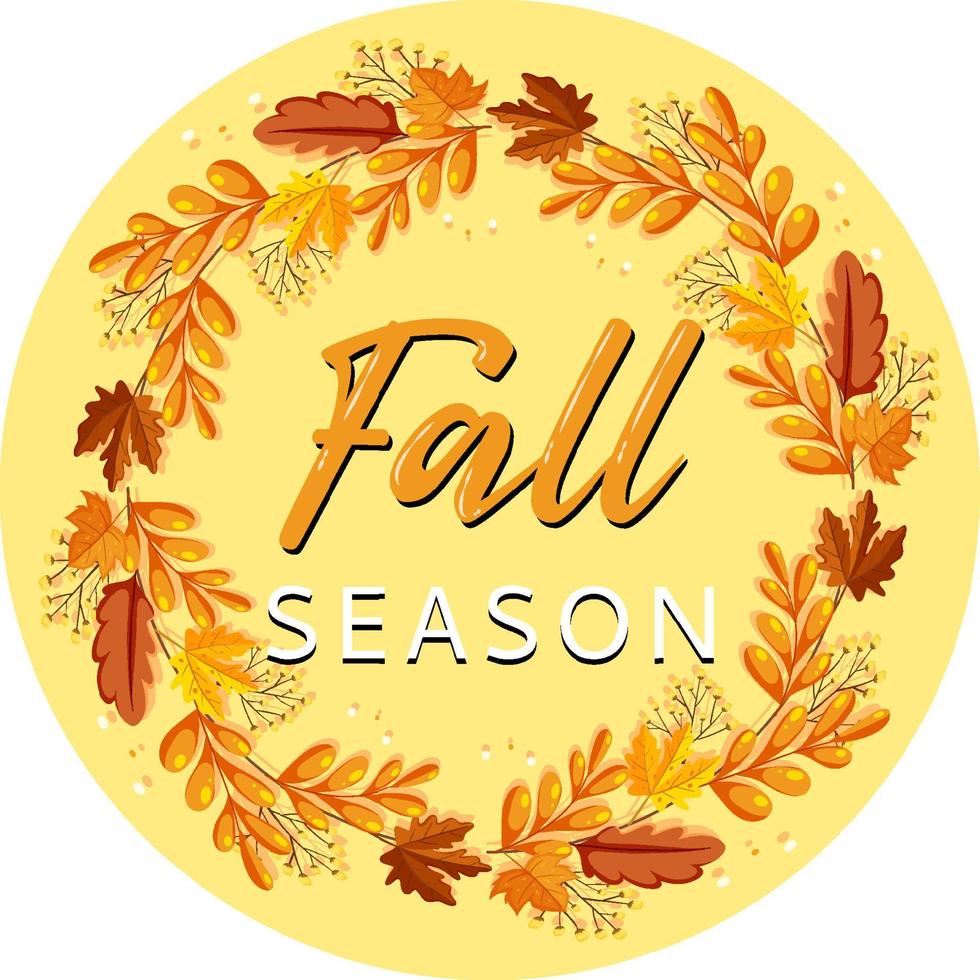Fall Season Typographic Banner vector
