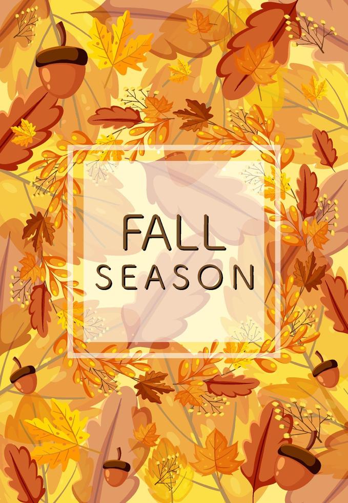 banner tipográfico de la temporada de otoño vector