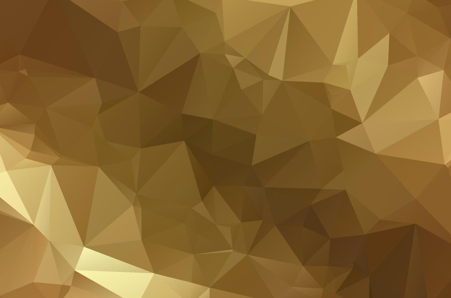 Gold Low poly crystal background. Polygon design pattern. Golden Low poly vector illustration, low polygon background.