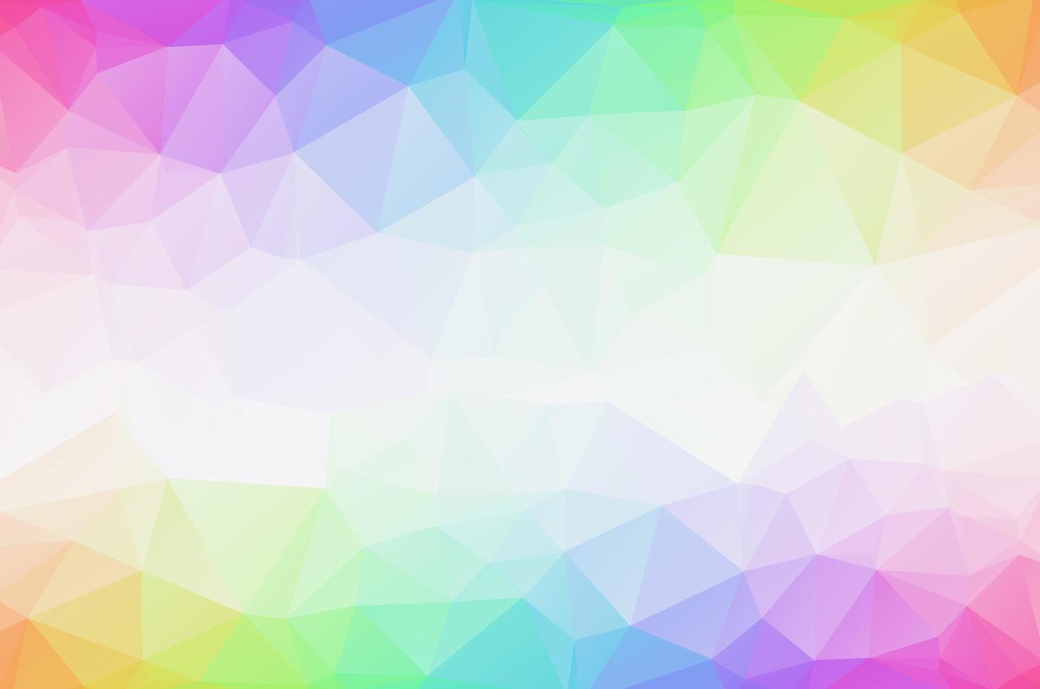 Fondo de cristal de poli baja colorido claro. patrón de diseño de polígono. Ilustración de vector de baja poli, fondo de polígono bajo.