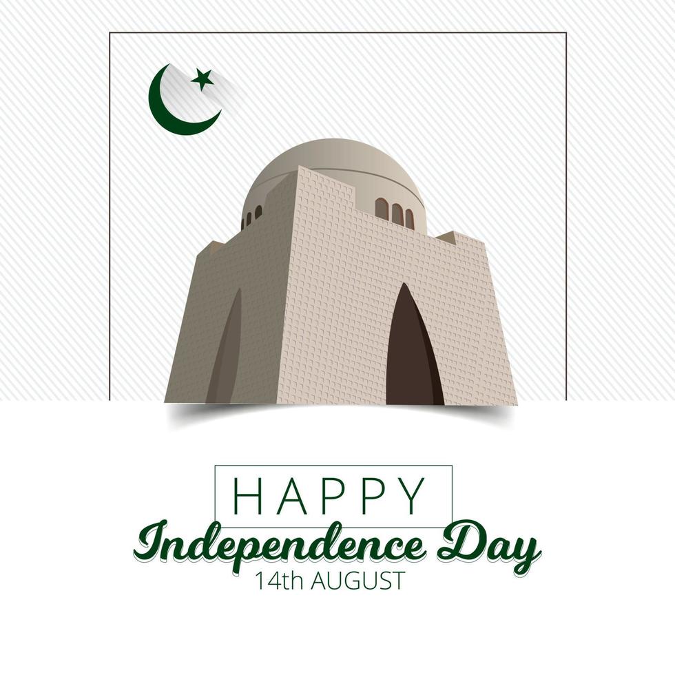 Vector illustration of Abstract Background for Pakistan Independence Day, 14th of August.