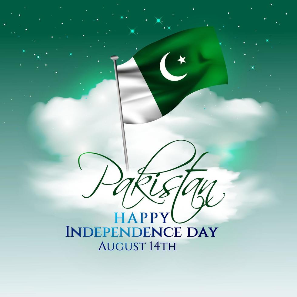 Vector illustration of Abstract Background for Pakistan Independence Day, 14th of August.