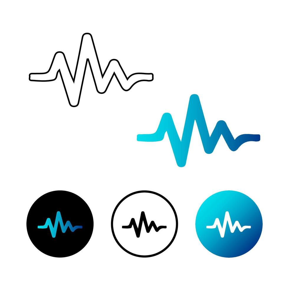 Abstract Heart Pulse Icon Illustration vector