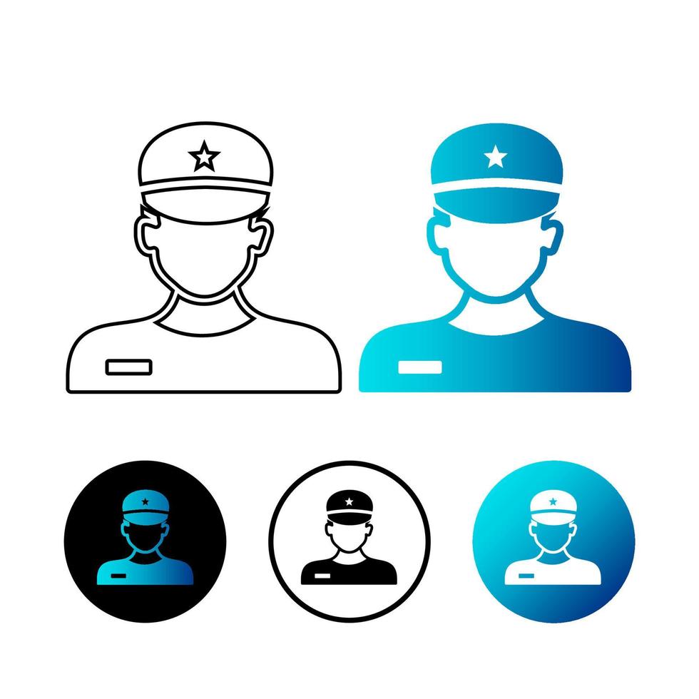 Abstract Constable Police Icon Illustration vector