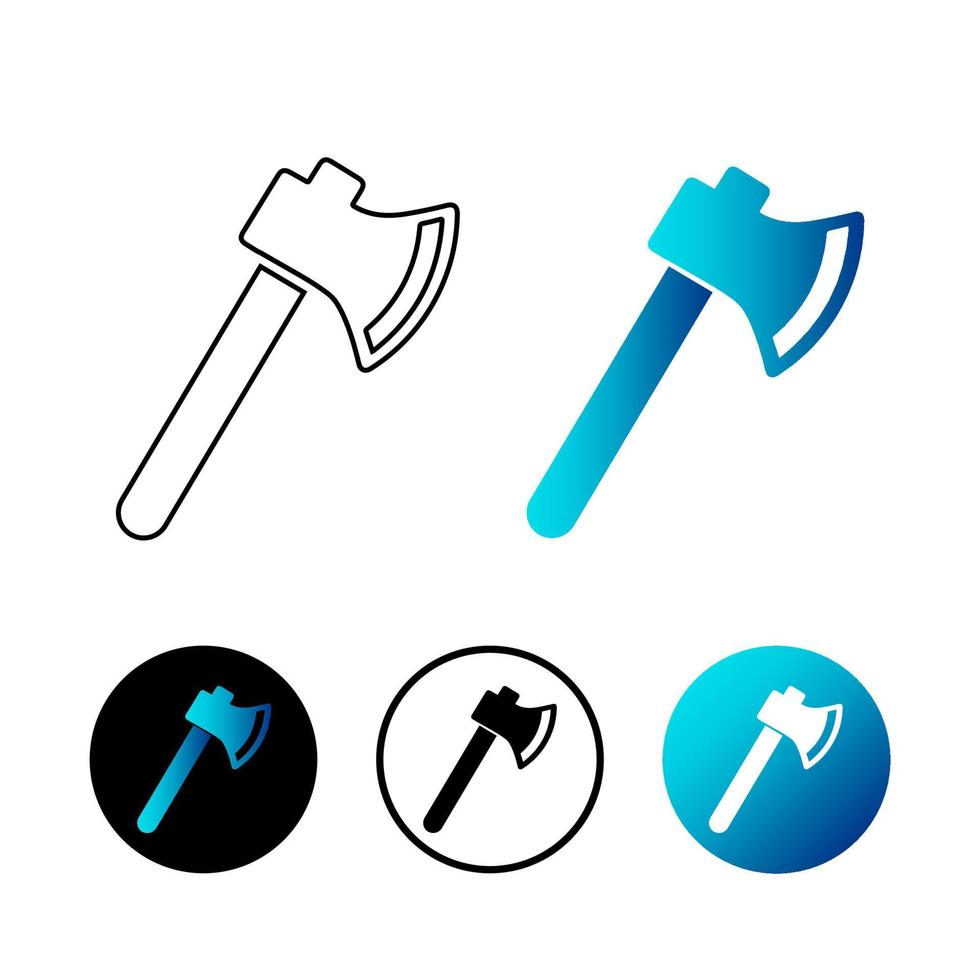 Abstract Battle Axe Icon Illustration vector